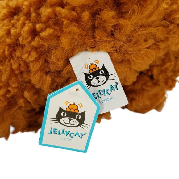 Jellycat Cooper Doodle Dog Plush Stuffed Animal Toy Sitting Toffee Curly - Picture 6 of 13